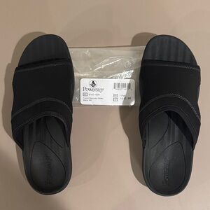 Power Step Black Men's Recovery Slide Sandals